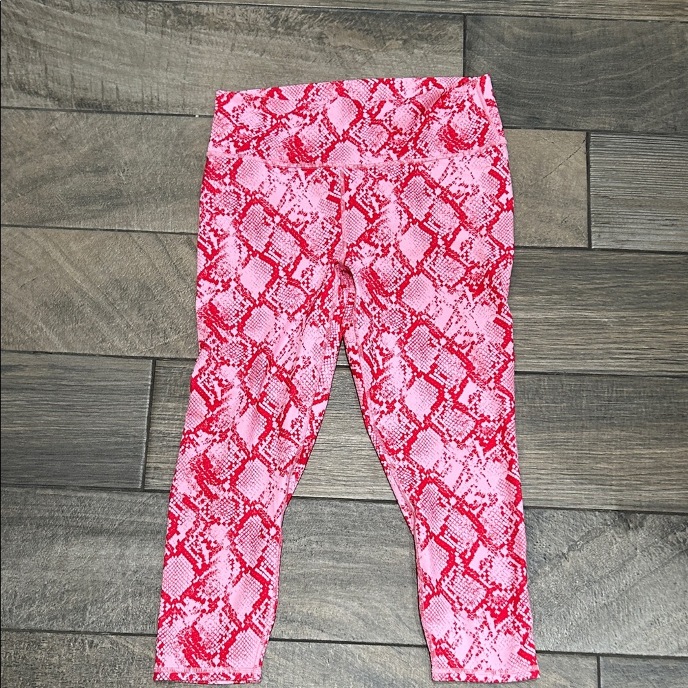 Fabletics Vibrant Pink Snake Leggings